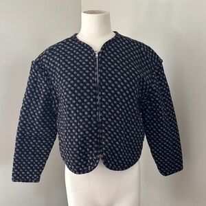 Old Navy Quilted Cotton Collarless Jacket Size XSP
